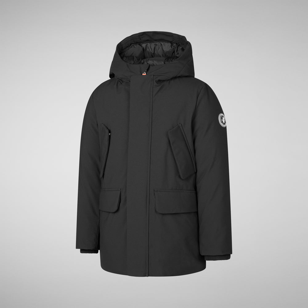 Save the duck PARKA CON CAPPUCCIO THEO NERO 2025