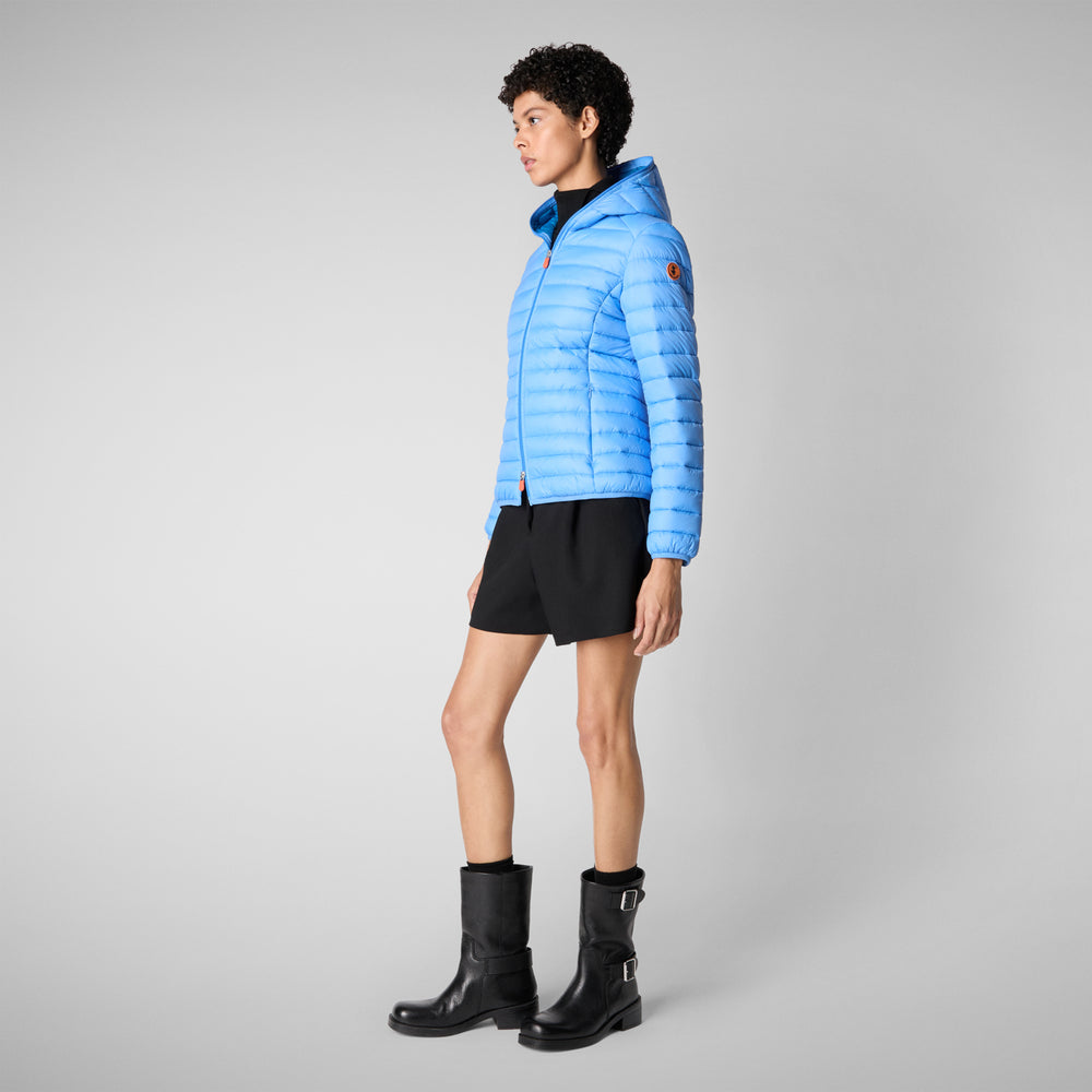 Save the duck PIUMINO ANIMAL FREE CON CAPPUCCIO DONNA DAISY BLU CERULEO Acquista Ora