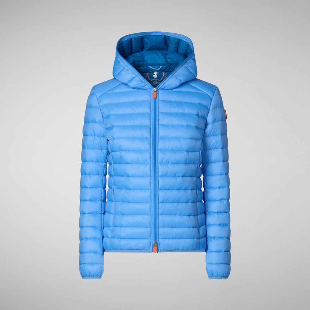 Save the duck PIUMINO ANIMAL FREE CON CAPPUCCIO DONNA DAISY BLU CERULEO Acquista Ora