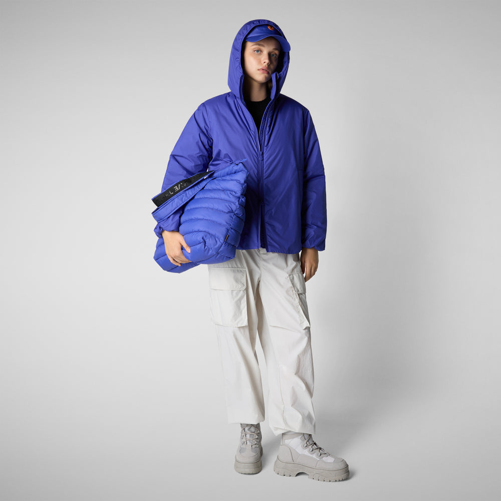 Save the duck CAPPOTTO CON CAPPUCCIO NIAZ BLU GENZIANA Shopping Online