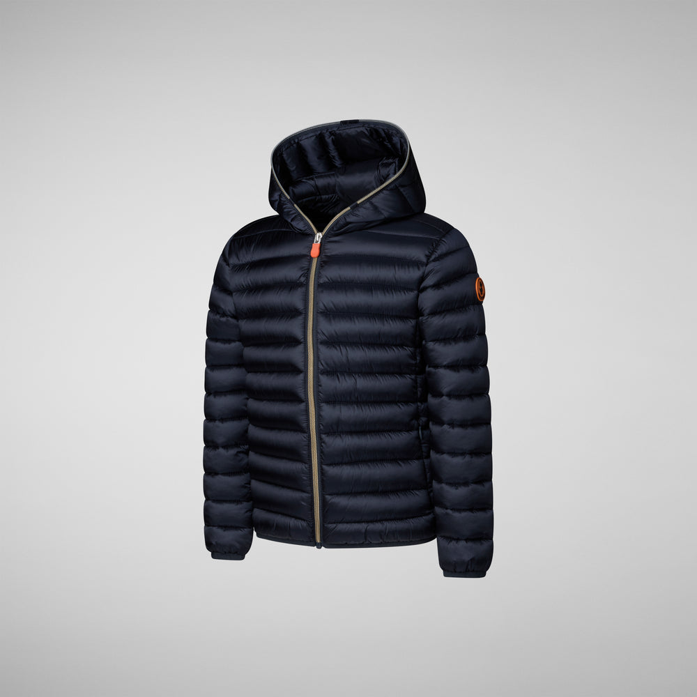 Save the duck PIUMINO ANIMAL FREE BAMBINA IRIS BLU NERO Vendita Economica