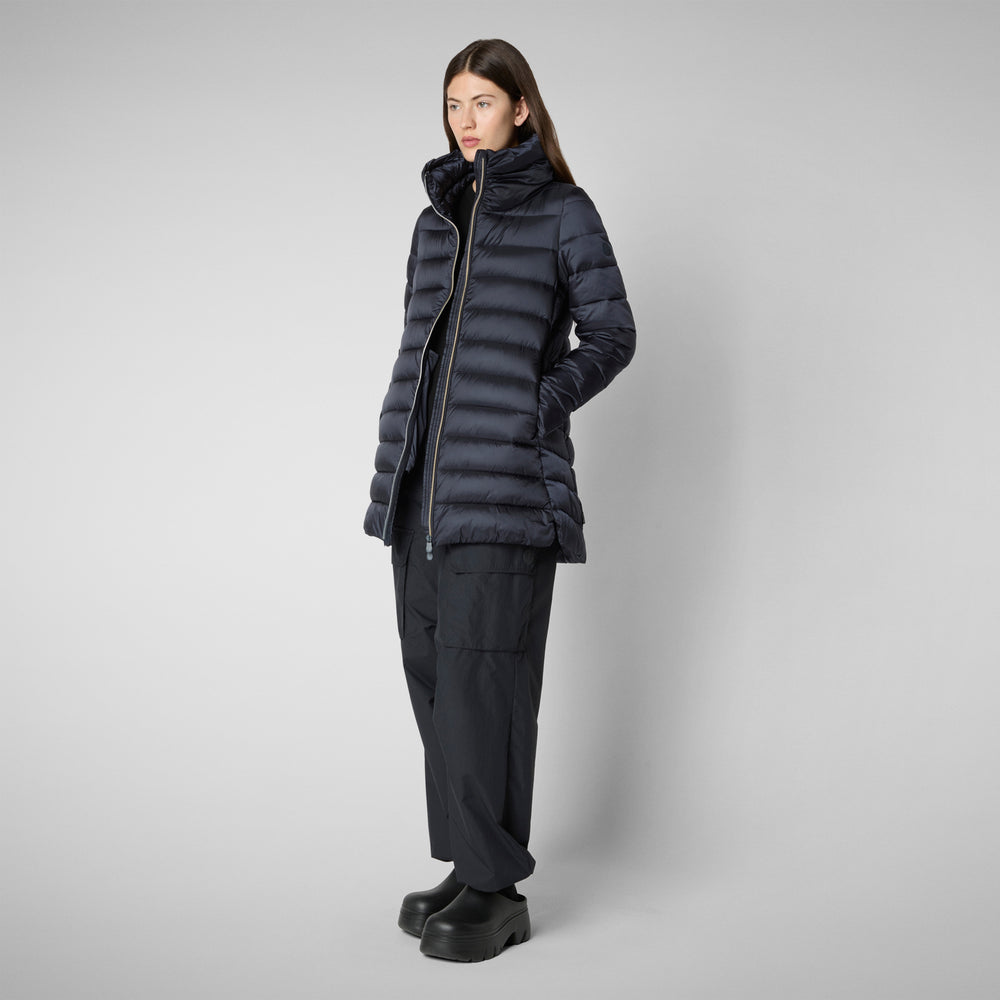 Save the duck PIUMINO ANIMAL FREE DONNA LYDIA BLU NERO Saldi Di Fabbrica