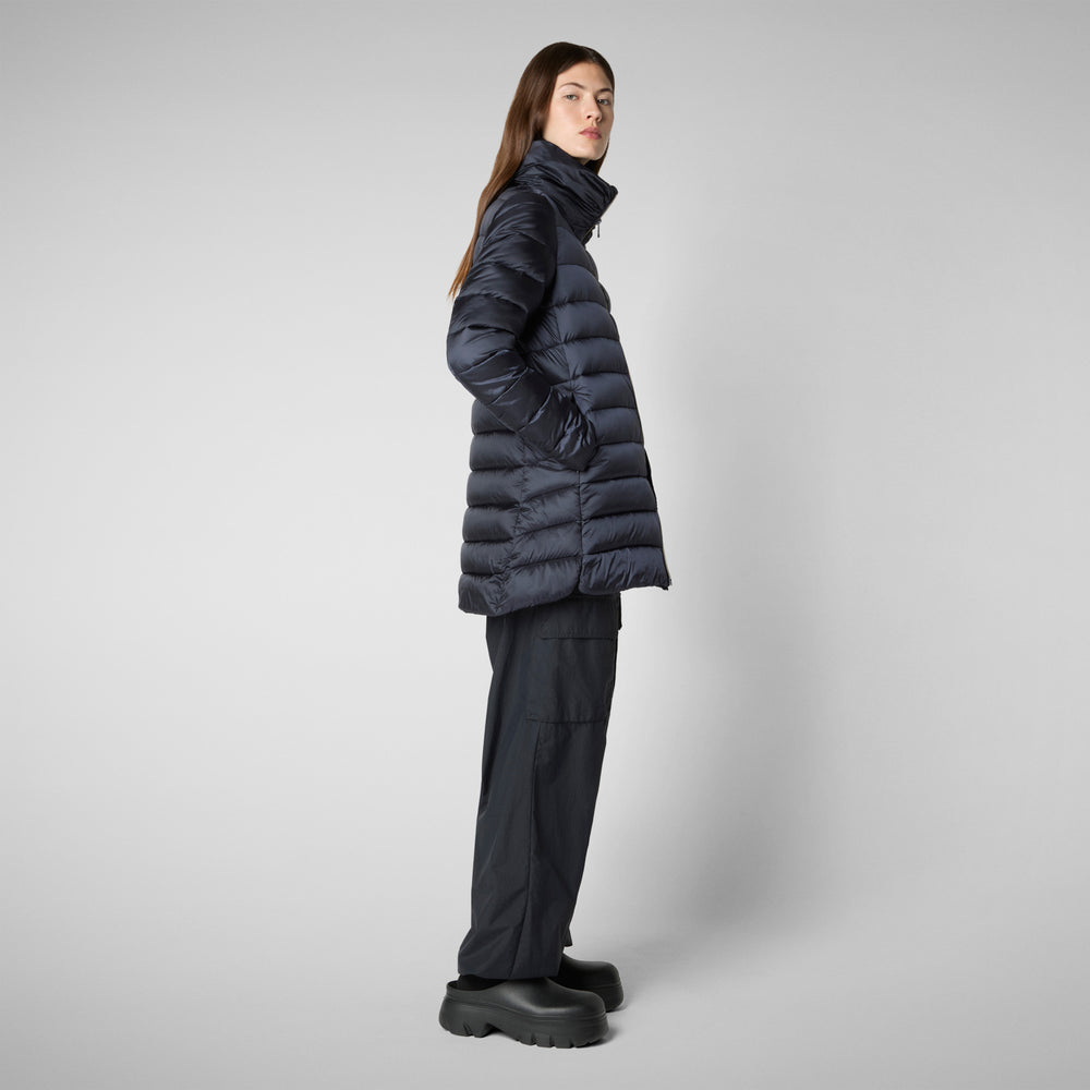Save the duck PIUMINO ANIMAL FREE DONNA LYDIA BLU NERO Saldi Di Fabbrica