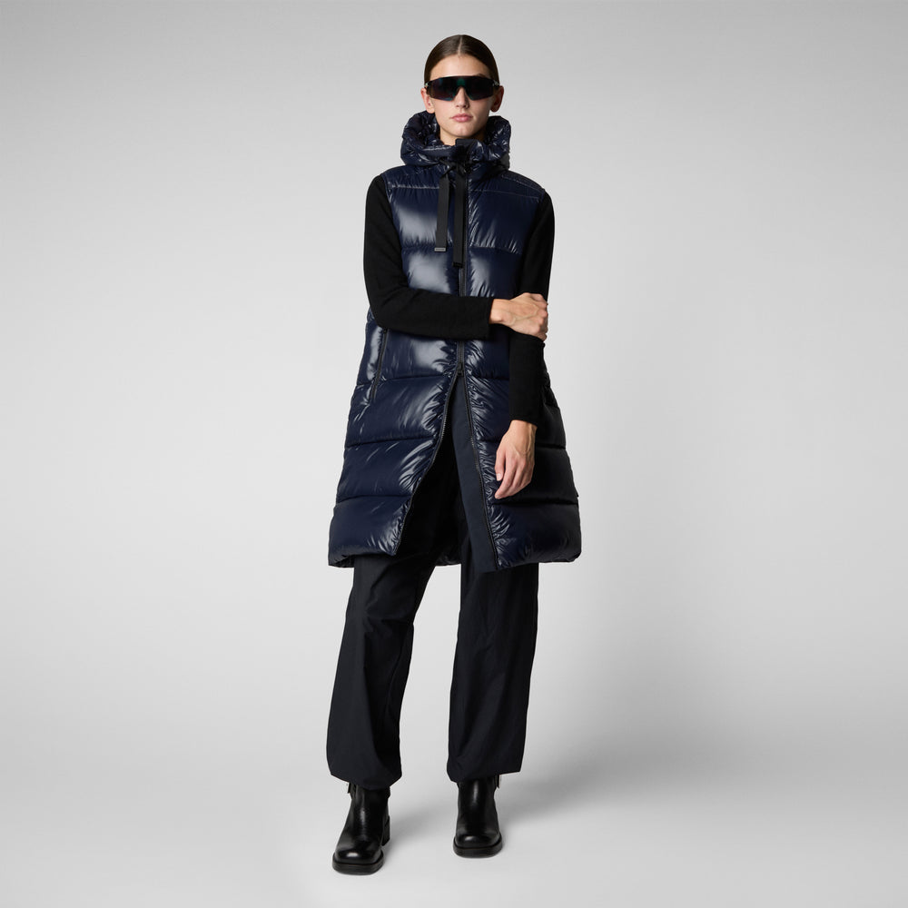 Save the duck GILET CON CAPPUCCIO DONNA IRIA BLU NERO Vendite Flash