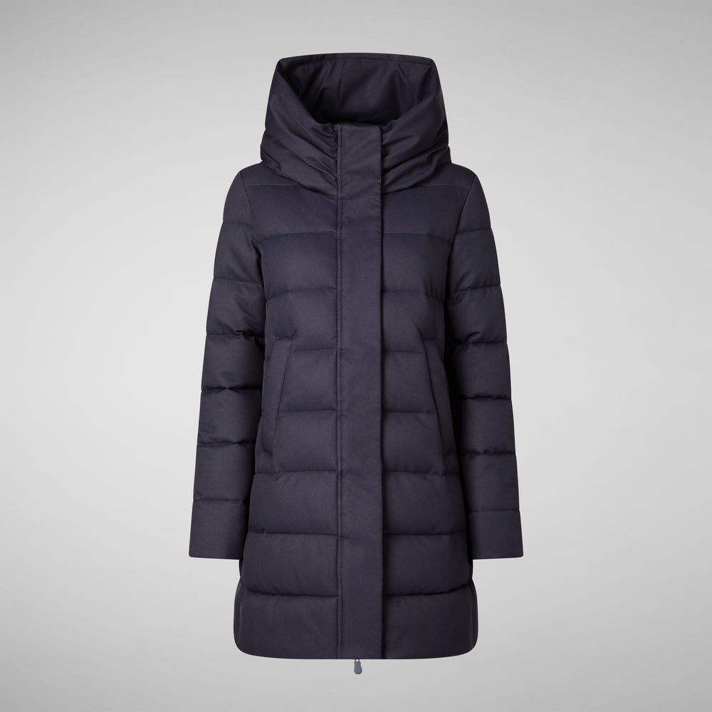Save the duck CAPPOTTO CON CAPPUCCIO TATIANA BLU NERO Negozio