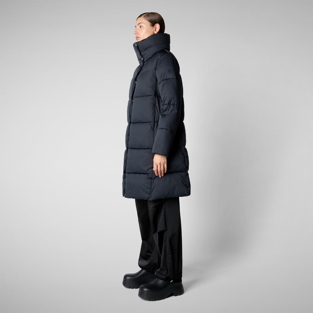 Save the duck PIUMINO ANIMAL FREE DONNA SIBYL BLU NERO In Saldo
