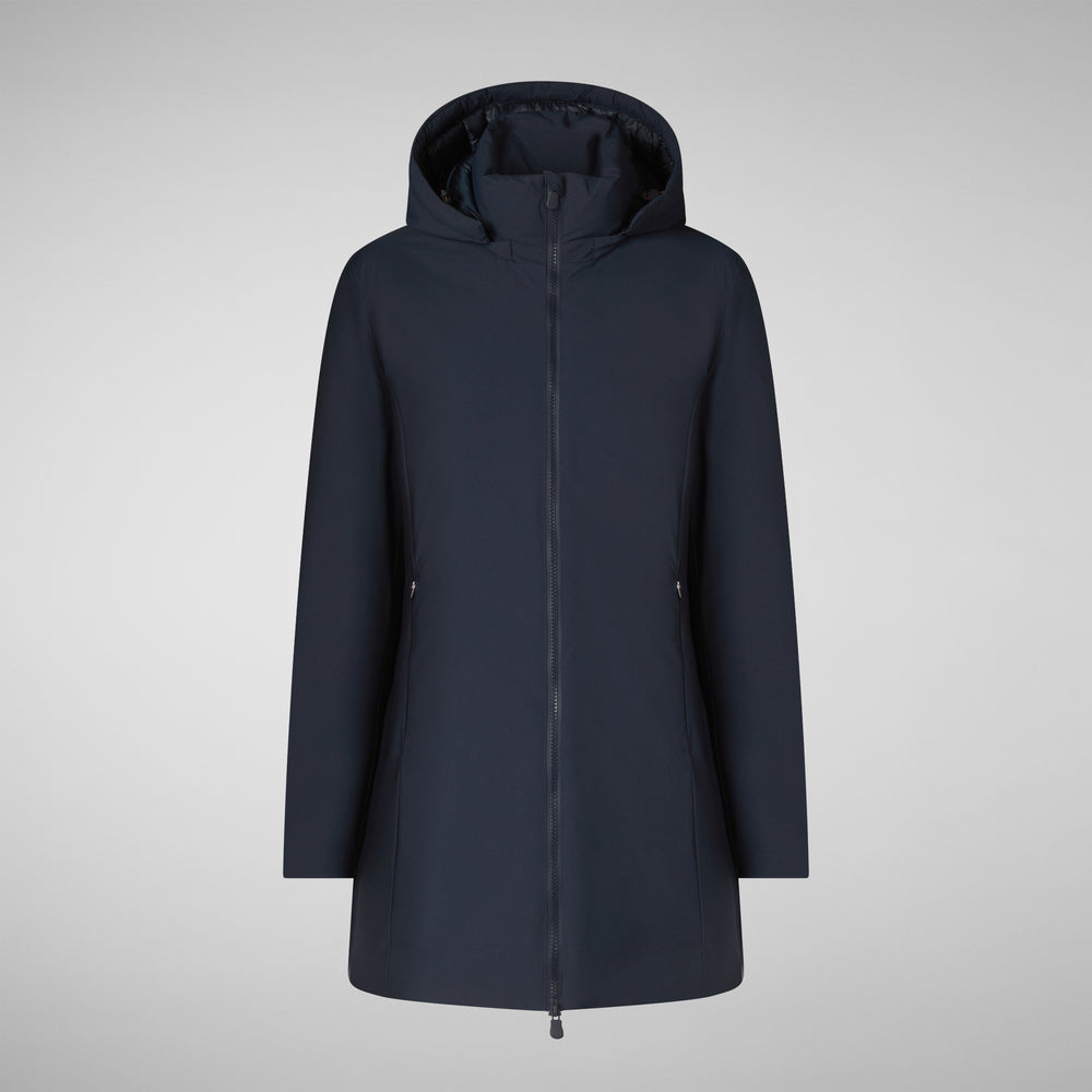 Save the duck PARKA DONNA CON CAPPUCCIO RACHEL BLU NERO Nuova