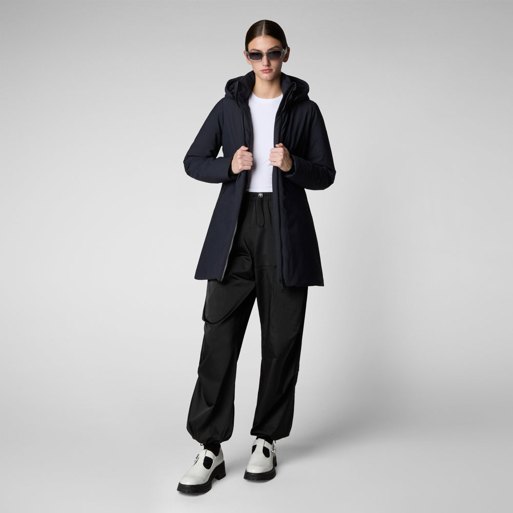 Save the duck giacca DONNA CON CAPPUCCIO LILA BLU NERO Moda