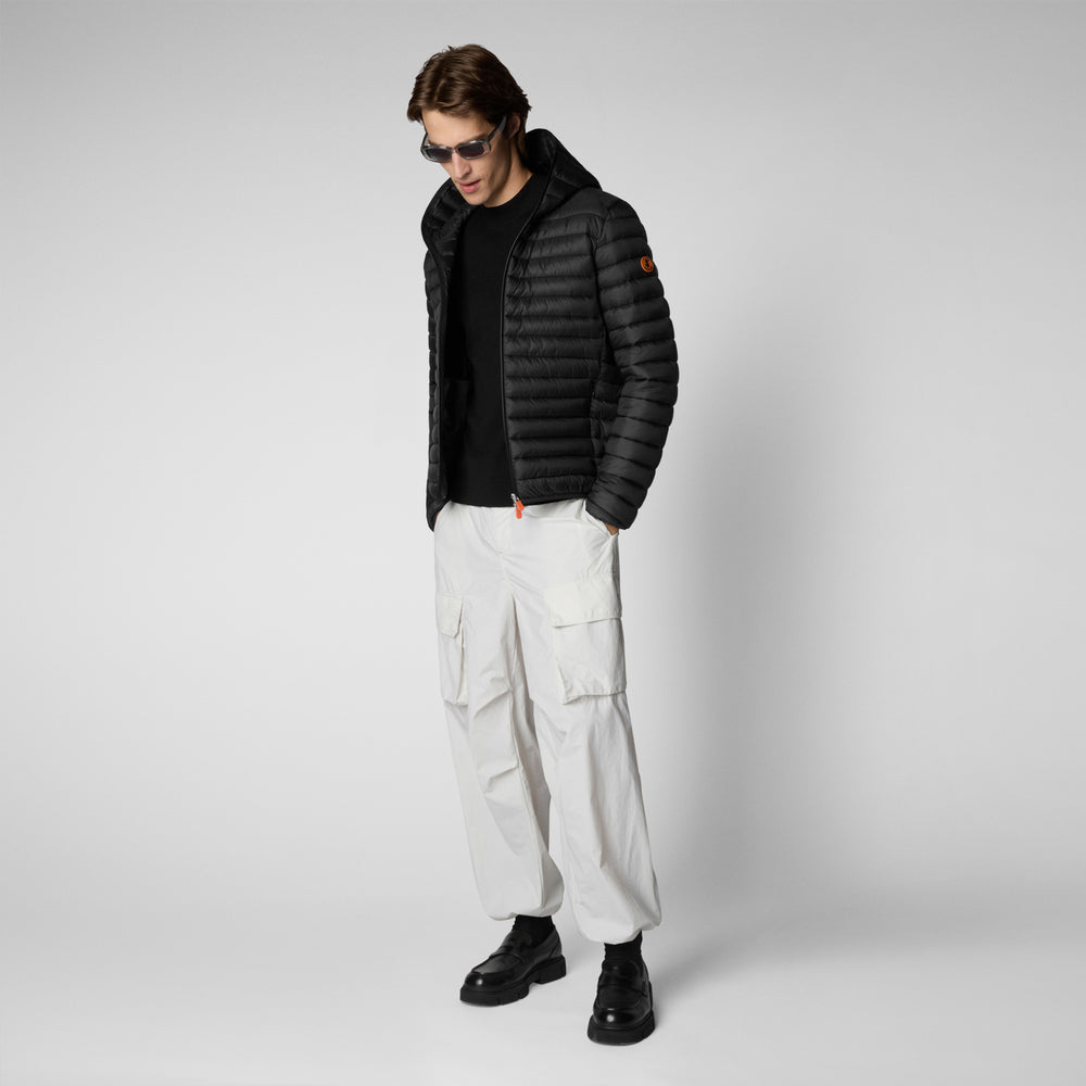 Save the duck Piumino animal free con cappuccio uomo Donald Nero Promozione