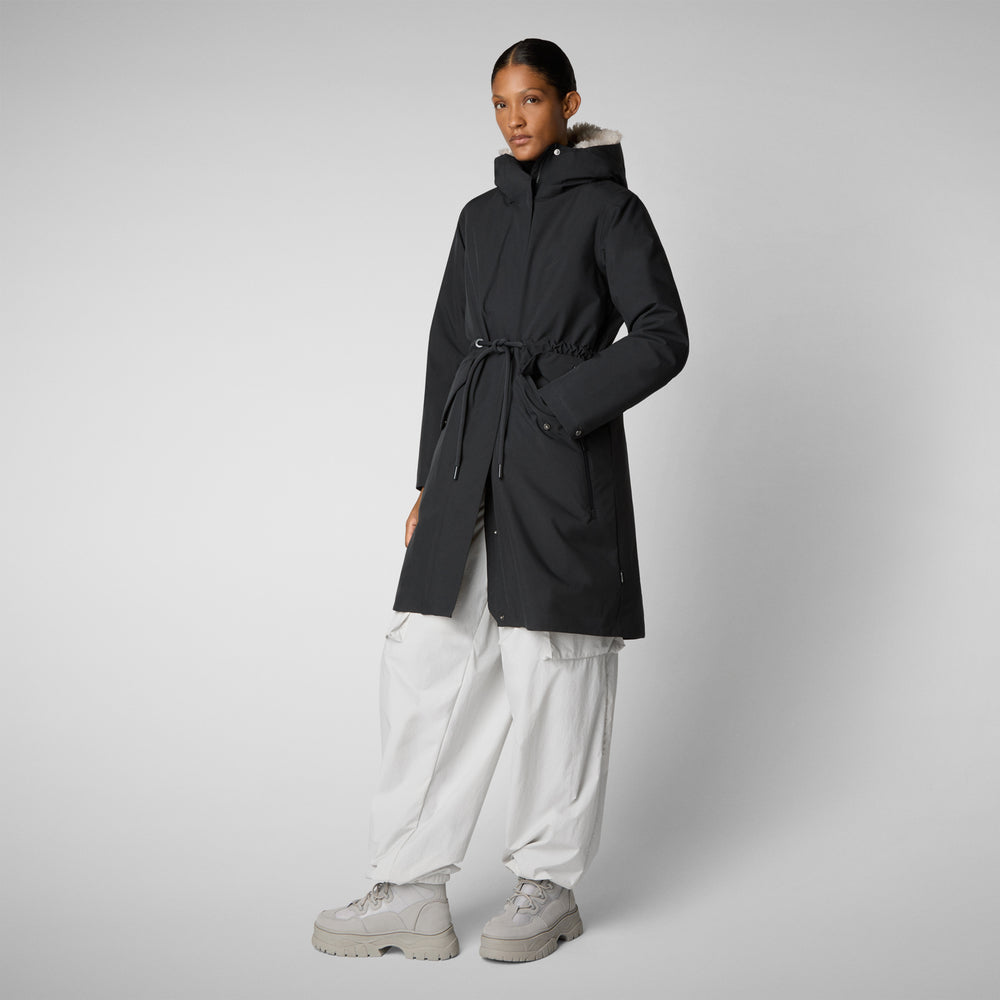 Save the duck PARKA DONNA CON CAPPUCCIO NOELLE BLU NERO Qualità Garantita
