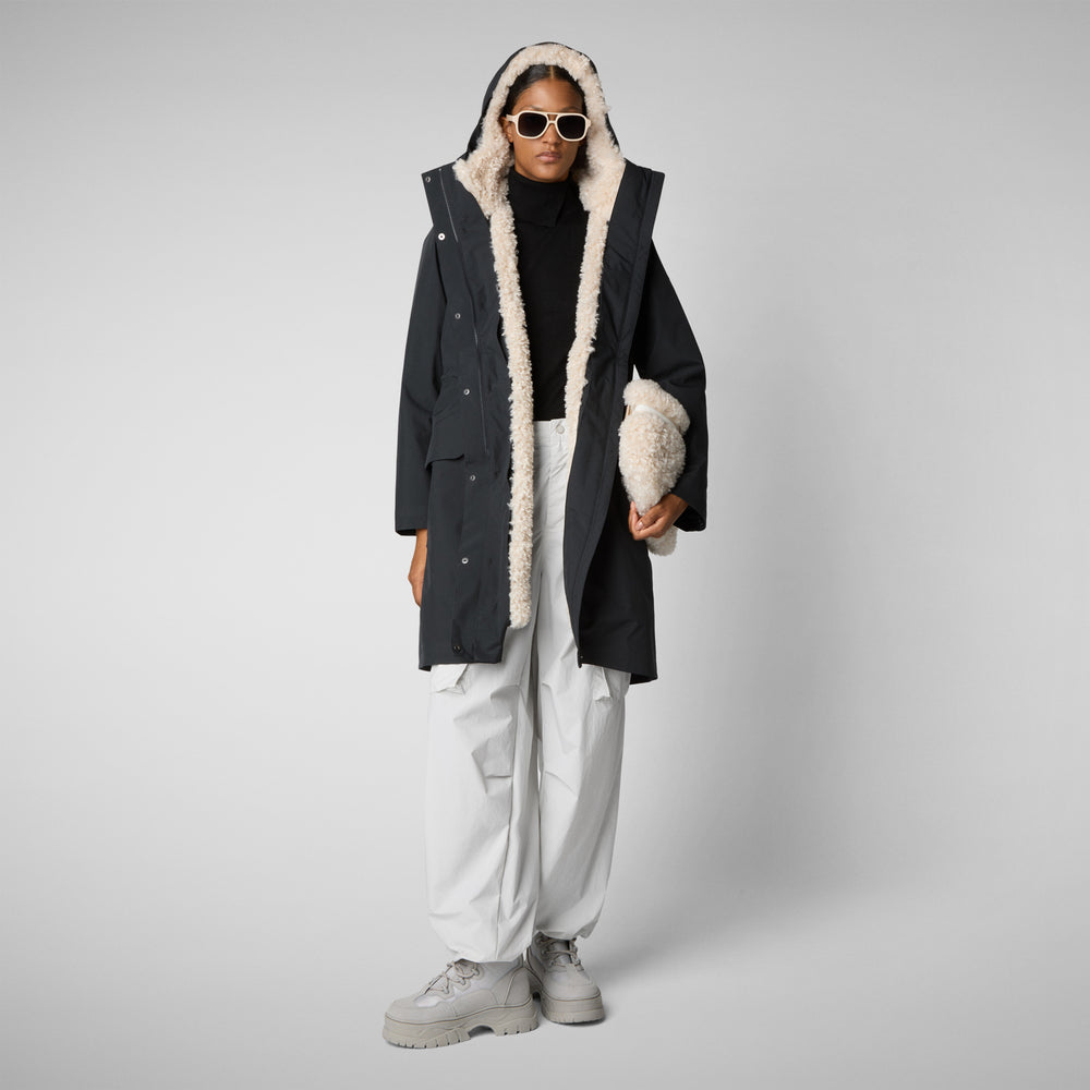 Save the duck PARKA DONNA CON CAPPUCCIO NOELLE BLU NERO Qualità Garantita