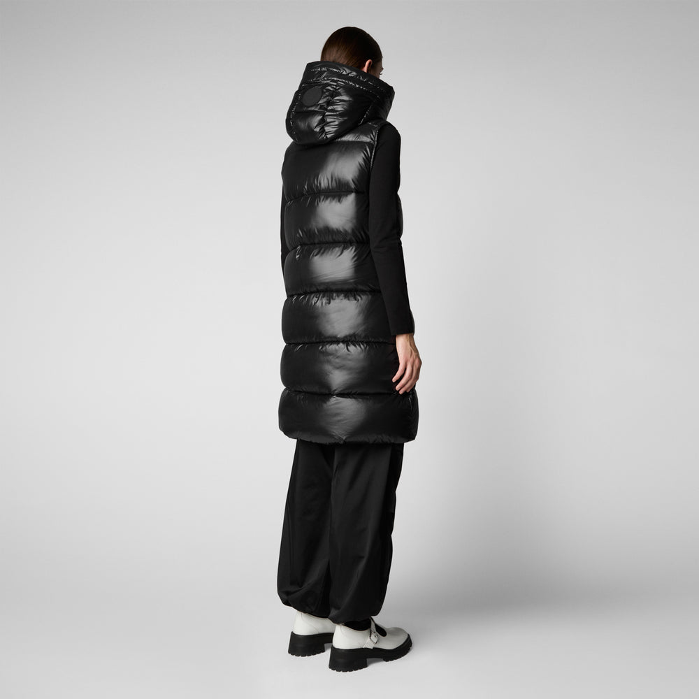 Save the duck GILET CON CAPPUCCIO DONNA IRIA NERO Consegna Veloce