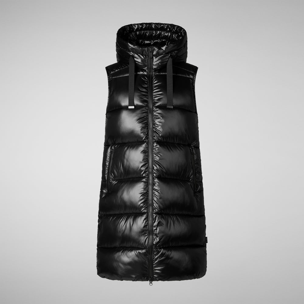 Save the duck GILET CON CAPPUCCIO DONNA IRIA NERO Consegna Veloce