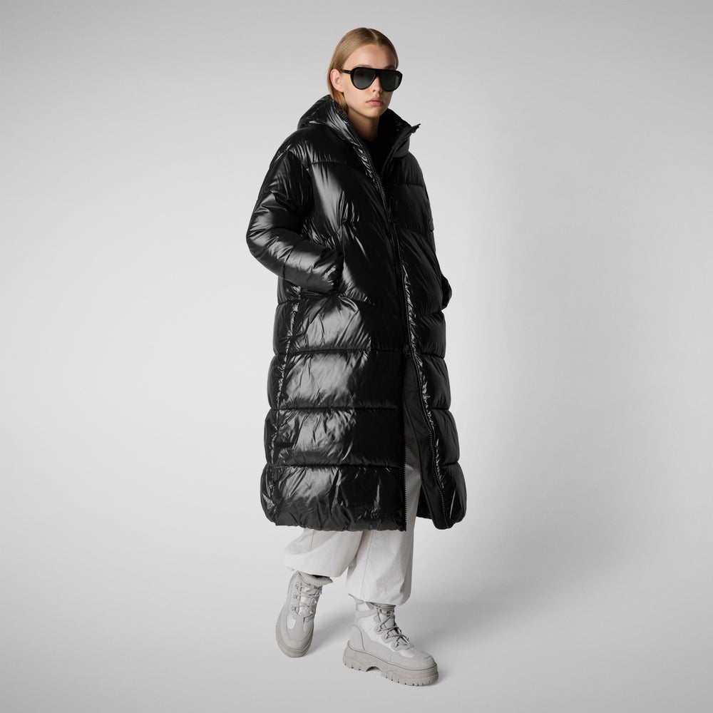 Save the duck PIUMINO ANIMAL FREE CON CAPPUCCIO DONNA CLARICE NERO Fino Al -60%