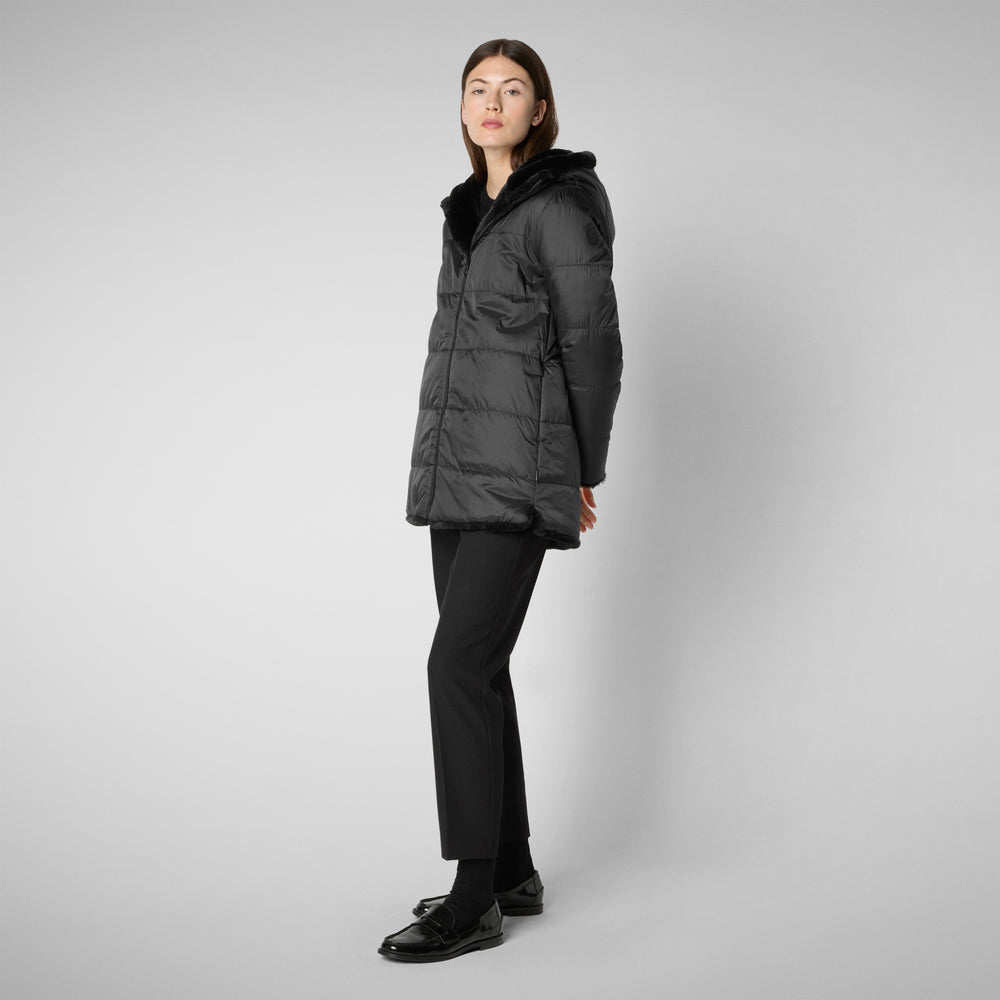 Save the duck GIACCA CON CAPPUCCIO DONNA BRIDGET NERO Shopping Online