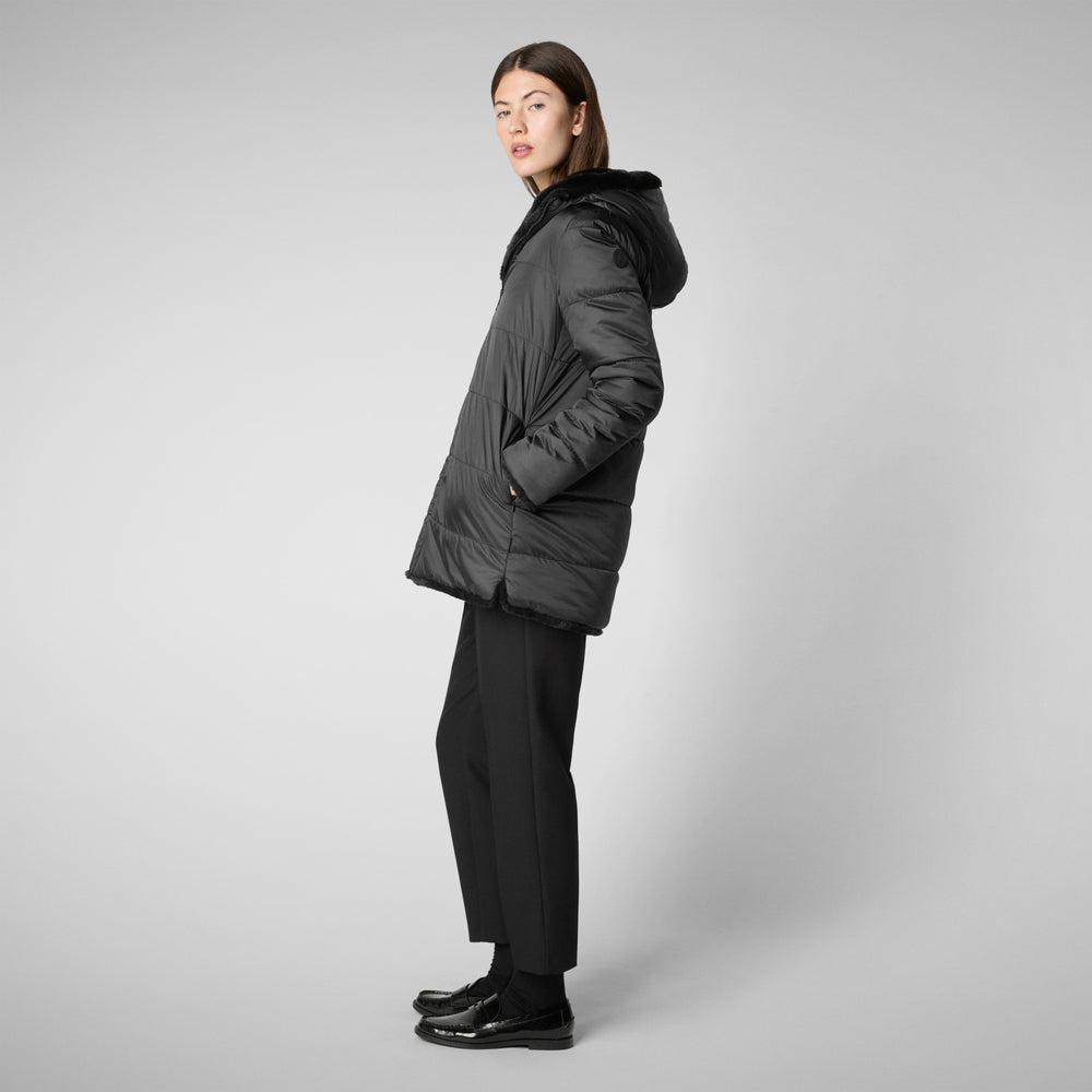 Save the duck GIACCA CON CAPPUCCIO DONNA BRIDGET NERO Shopping Online