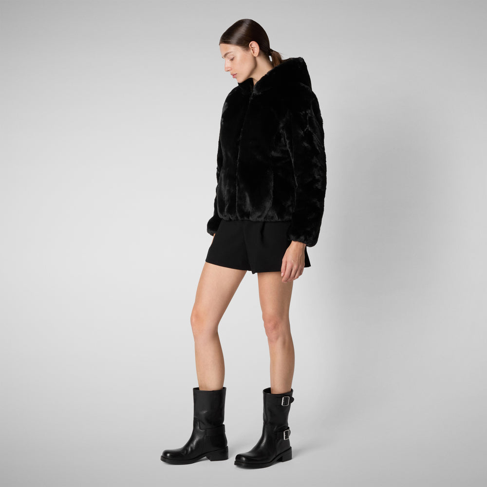 Save the duck GIACCA CON CAPPUCCIO DONNA LAILA NERO Affare Del Giorno