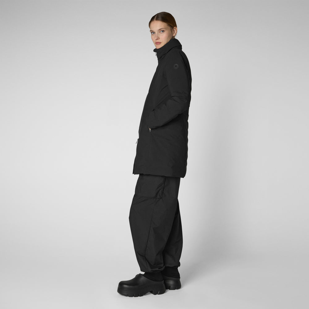 Save the duck PARKA DONNA CON CAPPUCCIO RACHEL NERO Prezzo Ridotto