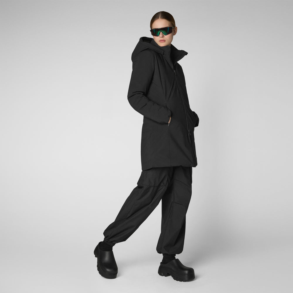 Save the duck PARKA DONNA CON CAPPUCCIO RACHEL NERO Prezzo Ridotto
