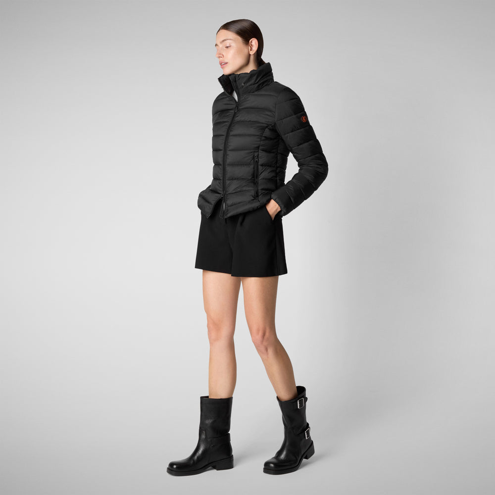 Save the duck PIUMINO ANIMAL FREE CON CAPPUCCIO DONNA AMELIE NERO Convenienza