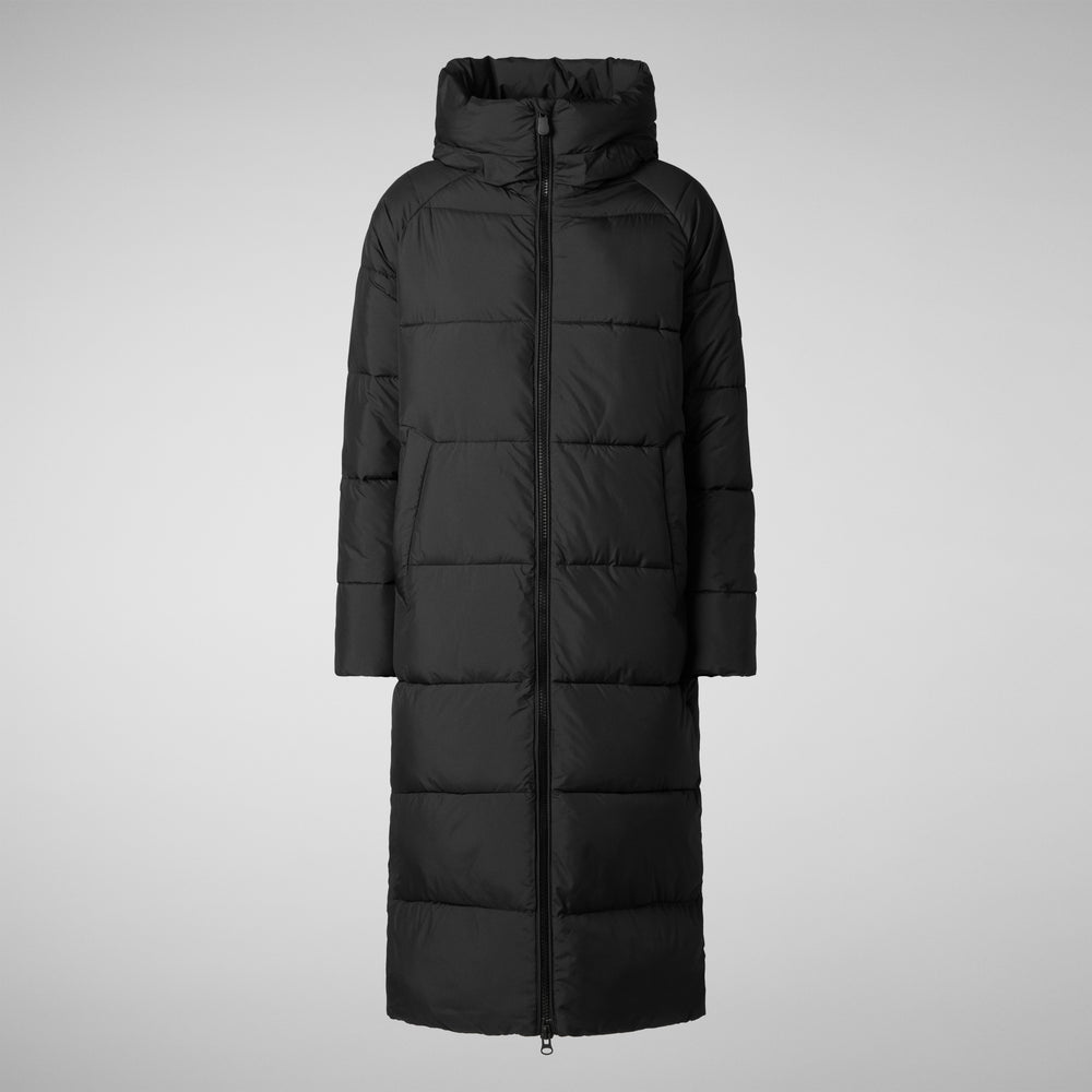 Save the duck PIUMINO ANIMAL FREE CON CAPPUCCIO DONNA JANIS NERO Offerta