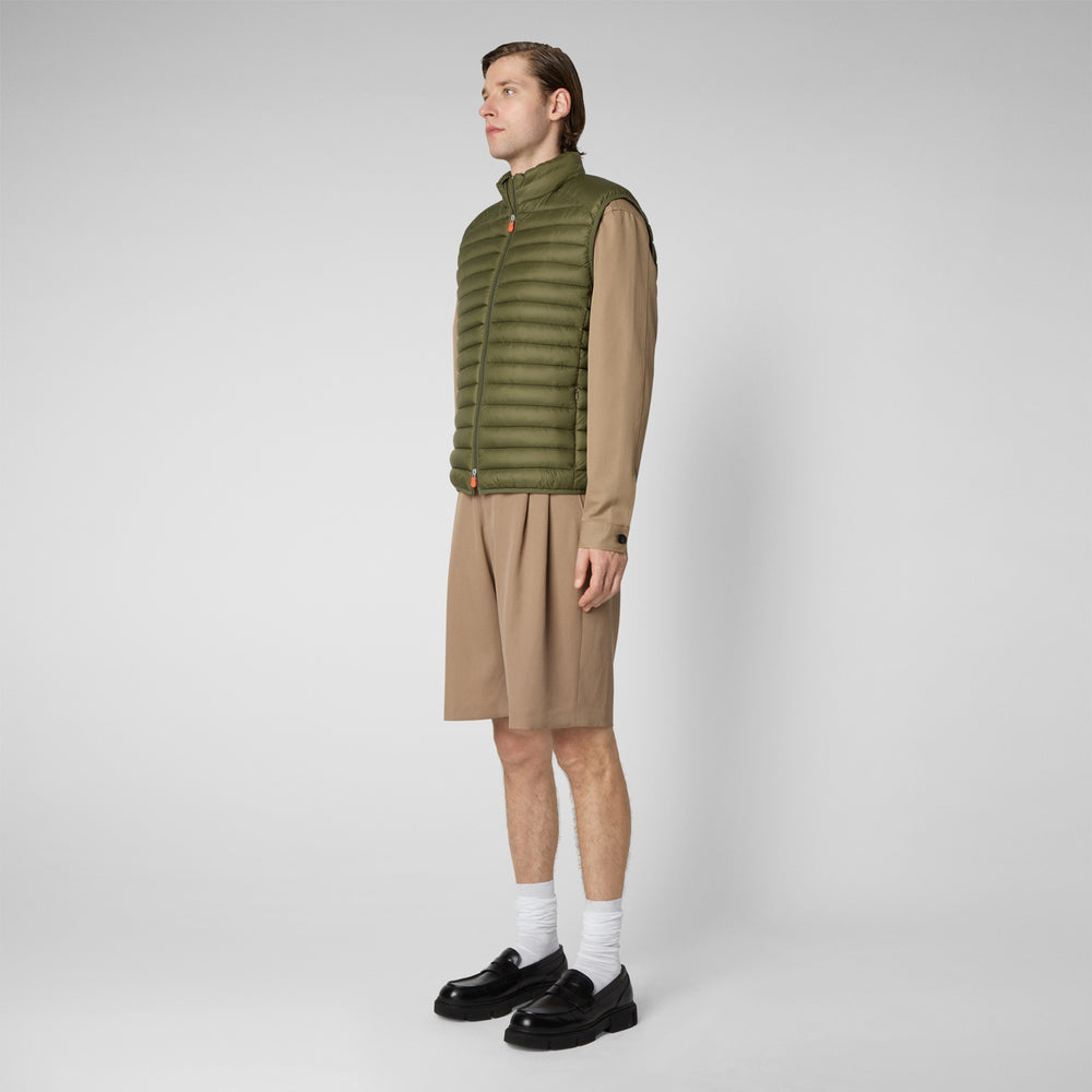 Save the duck Gilet imbottito uomo Adam Verde oliva Economico