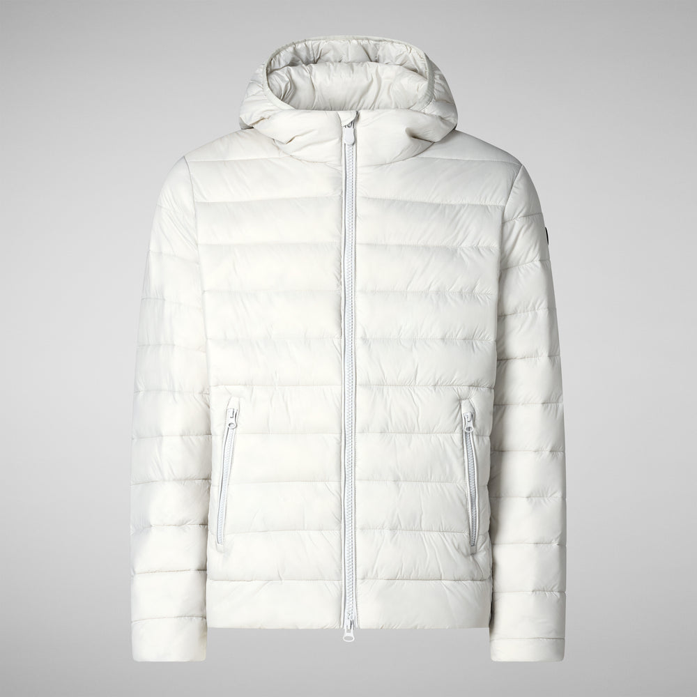 Save the duck PIUMINO ANIMAL FREE CON CAPPUCCIO UOMO HECTOR GRIGIO NEBBIA Saldi Di Fabbrica