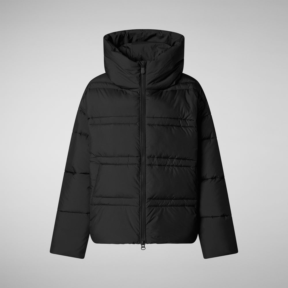 Save the duck PIUMINO ANIMAL FREE CON CAPPUCCIO DONNA KERI NERO Nuova