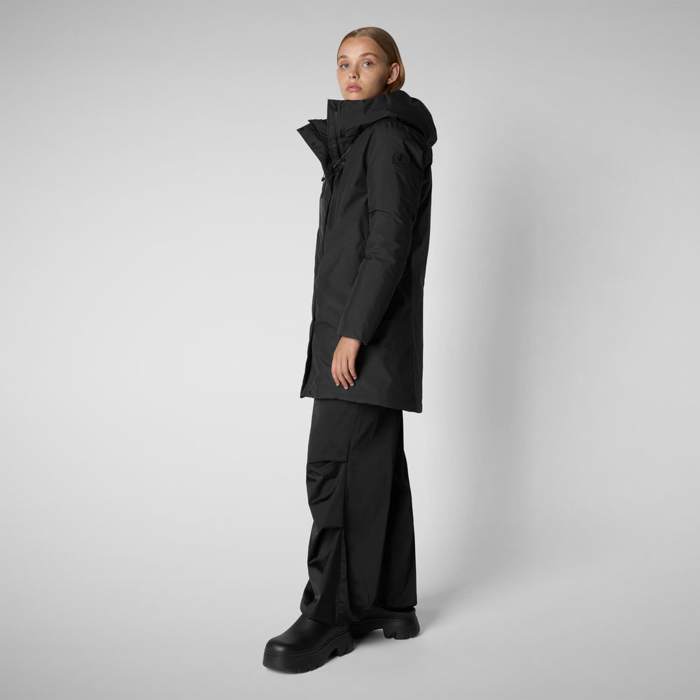 Save the duck PARKA CON CAPPUCCIO DONNA NIKO IN NERO Moda
