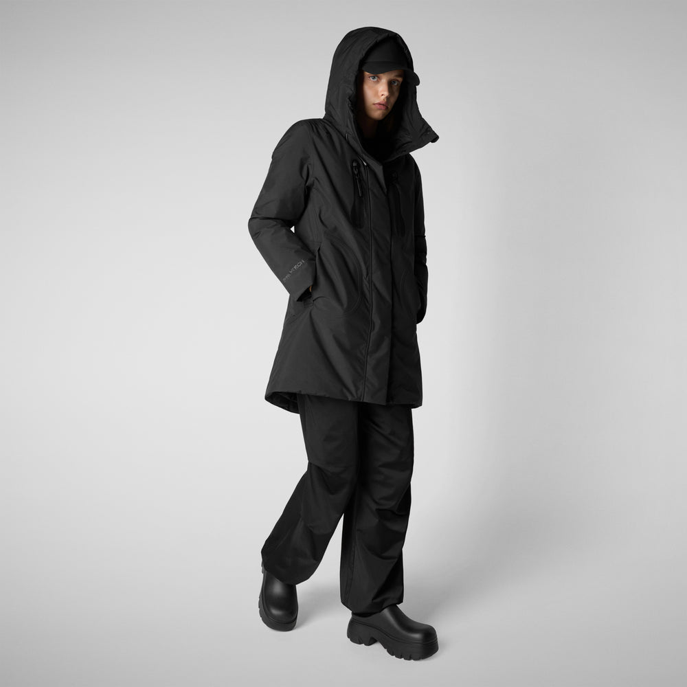 Save the duck PARKA CON CAPPUCCIO DONNA NIKO IN NERO Moda