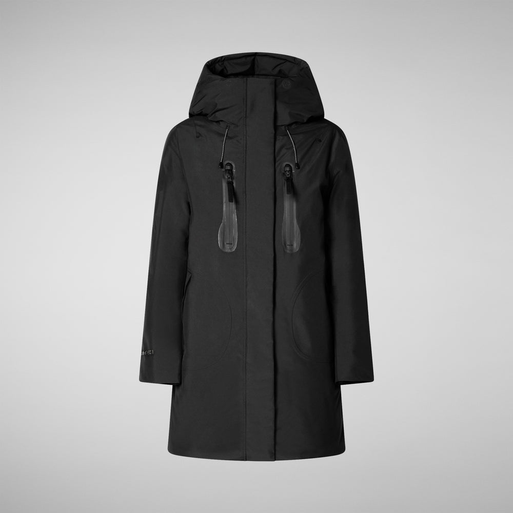 Save the duck PARKA CON CAPPUCCIO DONNA NIKO IN NERO Moda