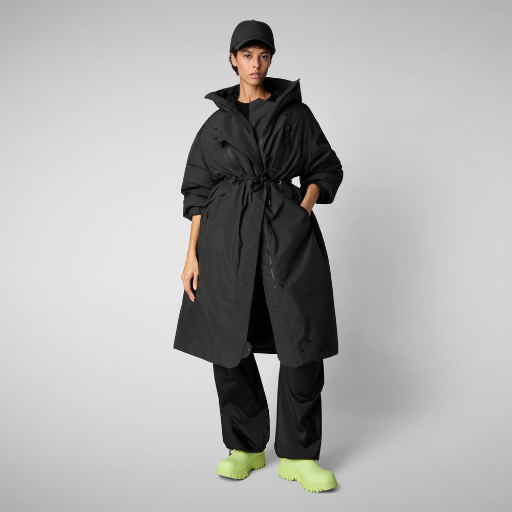 Save the duck PARKA CON CAPPUCCIO DONNA REIRA NERO 2025