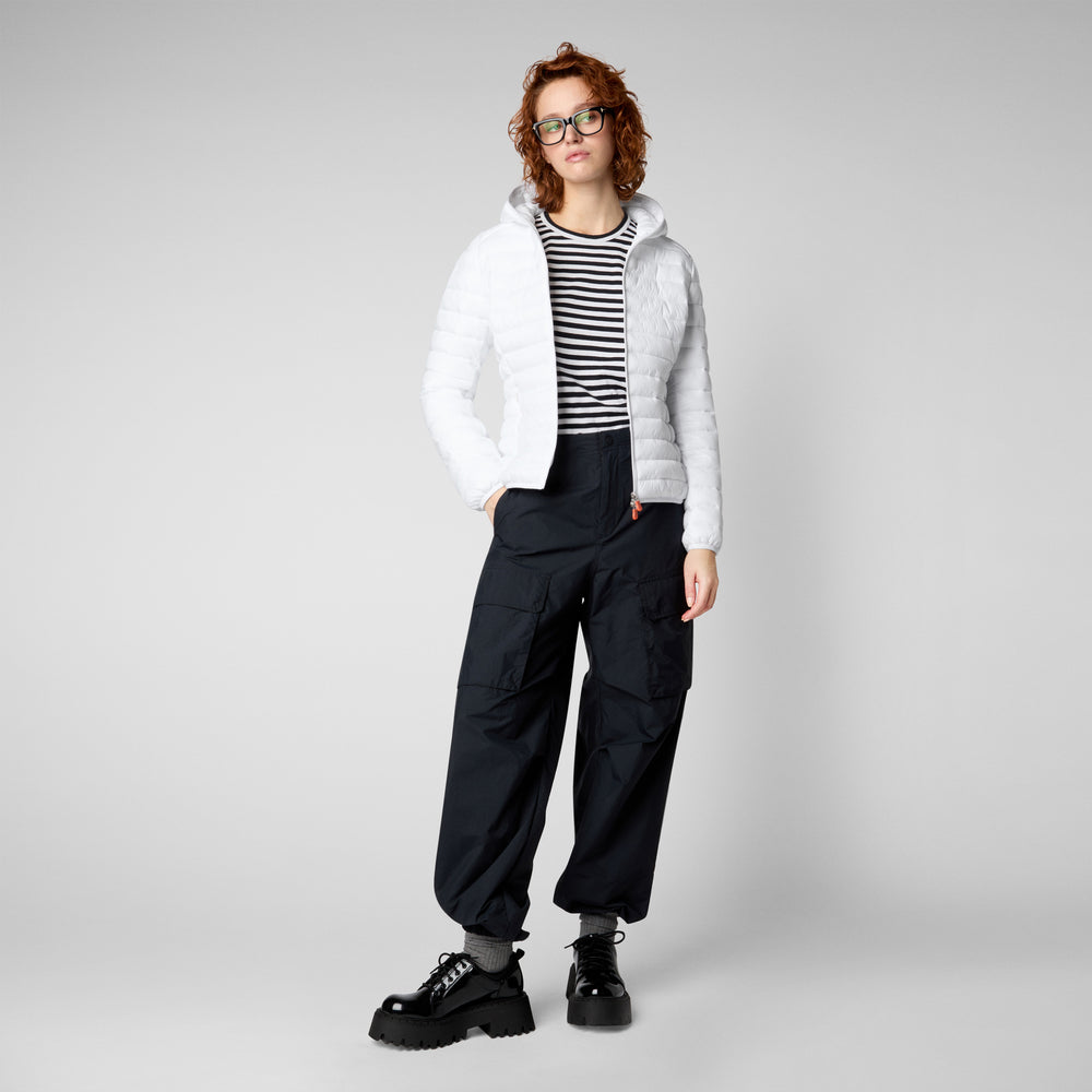 Save the duck Piumino animal free con cappuccio donna Daisy off bianco In Linea