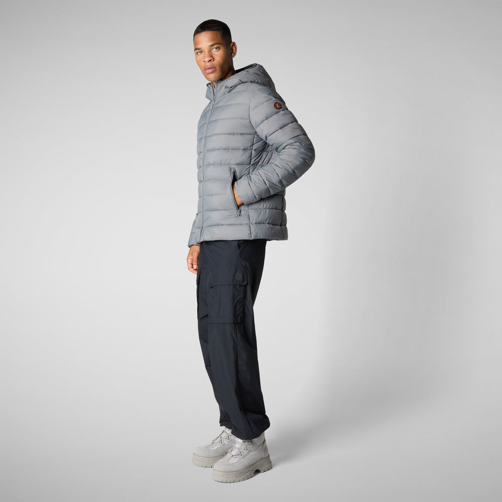 Save the duck PIUMINO ANIMAL FREE CON CAPPUCCIO UOMO HECTOR GRIGIO Shopping Online