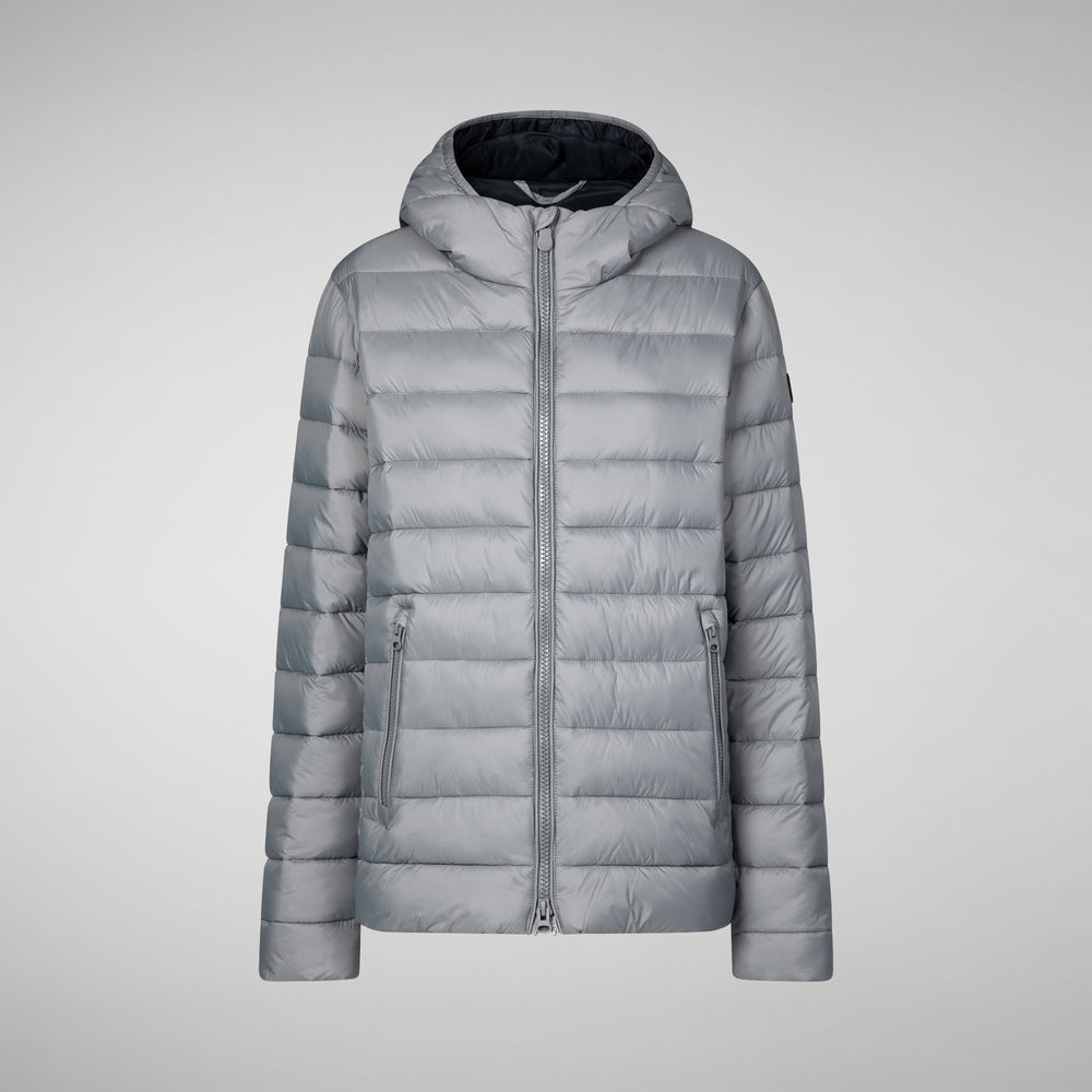 Save the duck PIUMINO ANIMAL FREE CON CAPPUCCIO UOMO HECTOR GRIGIO Shopping Online