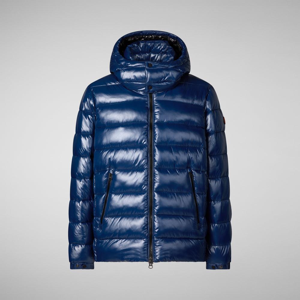 Save the duck PIUMINO ANIMAL FREE CON CAPPUCCIO UOMO FLORIAN BLU INCHIOSTRO Affare Del Giorno