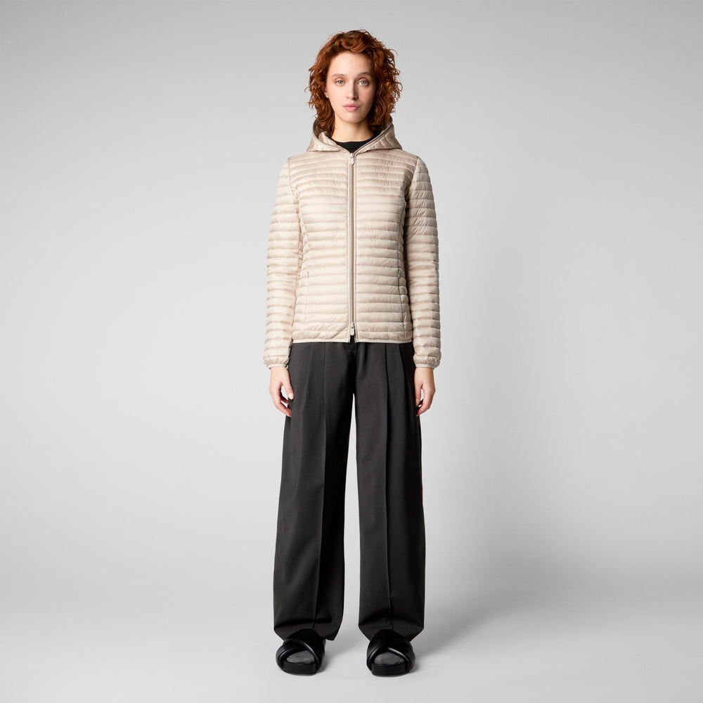 Save the duck Piumino animal free Alexa beige sabbia