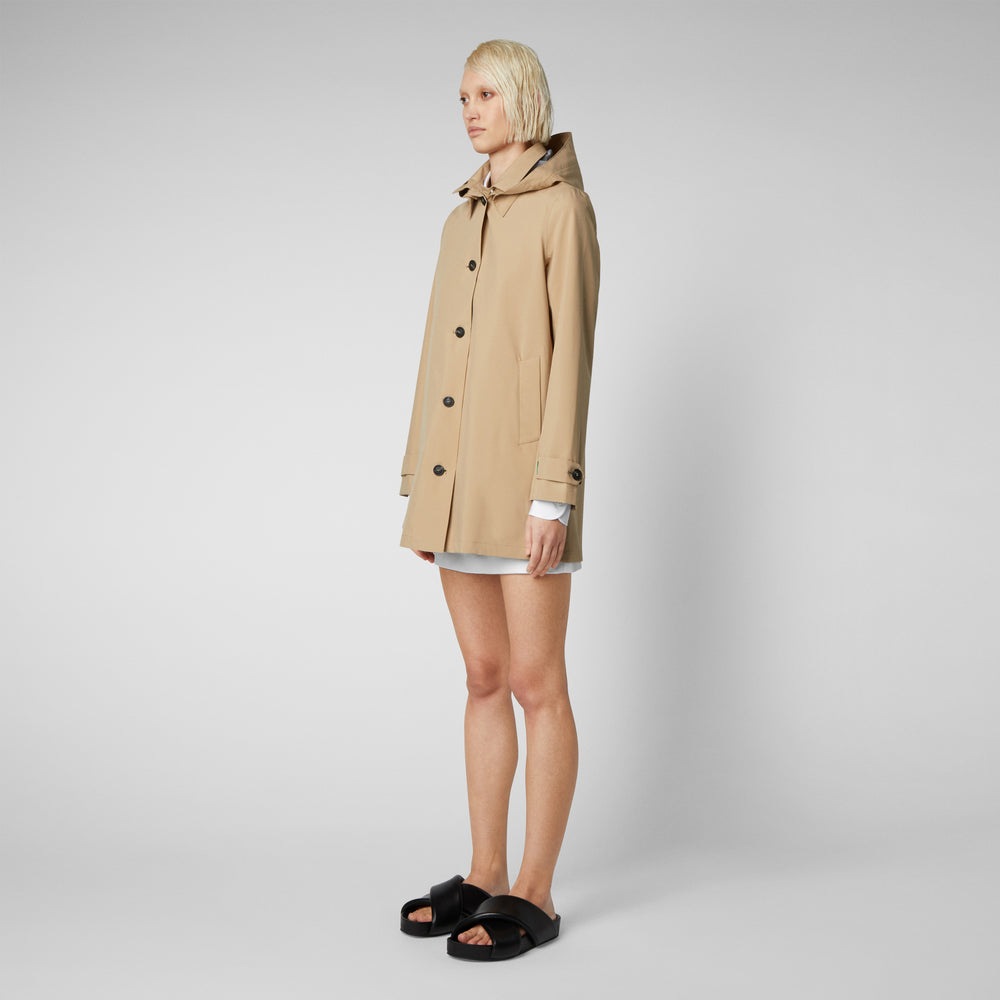 Save the duck Impermeabile donna April beige scuro Presa