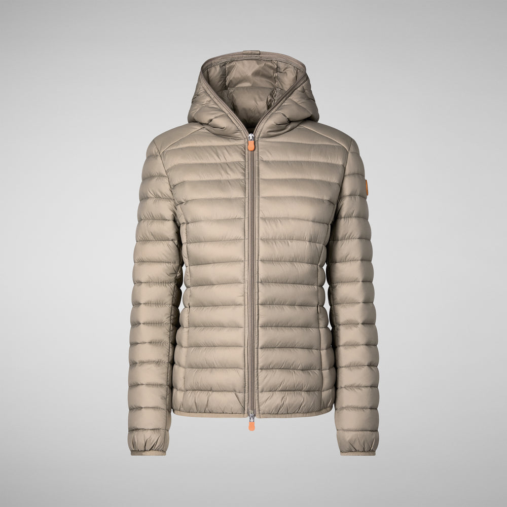 Save the duck Piumino animal free con cappuccio donna Daisy Grigio elefante Online