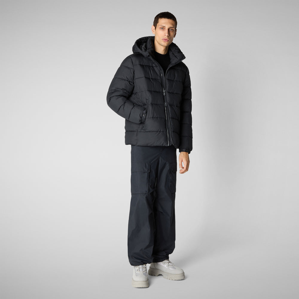 Save the duck PIUMINO ANIMAL FREE CON CAPPUCCIO UOMO LOIS NERO Hotsell