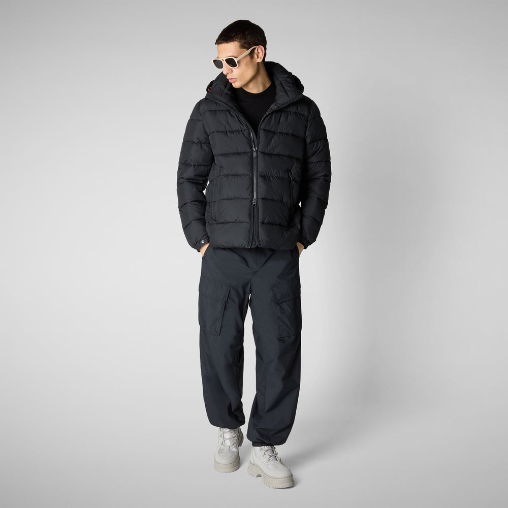 Save the duck PIUMINO ANIMAL FREE CON CAPPUCCIO UOMO LOIS NERO Hotsell