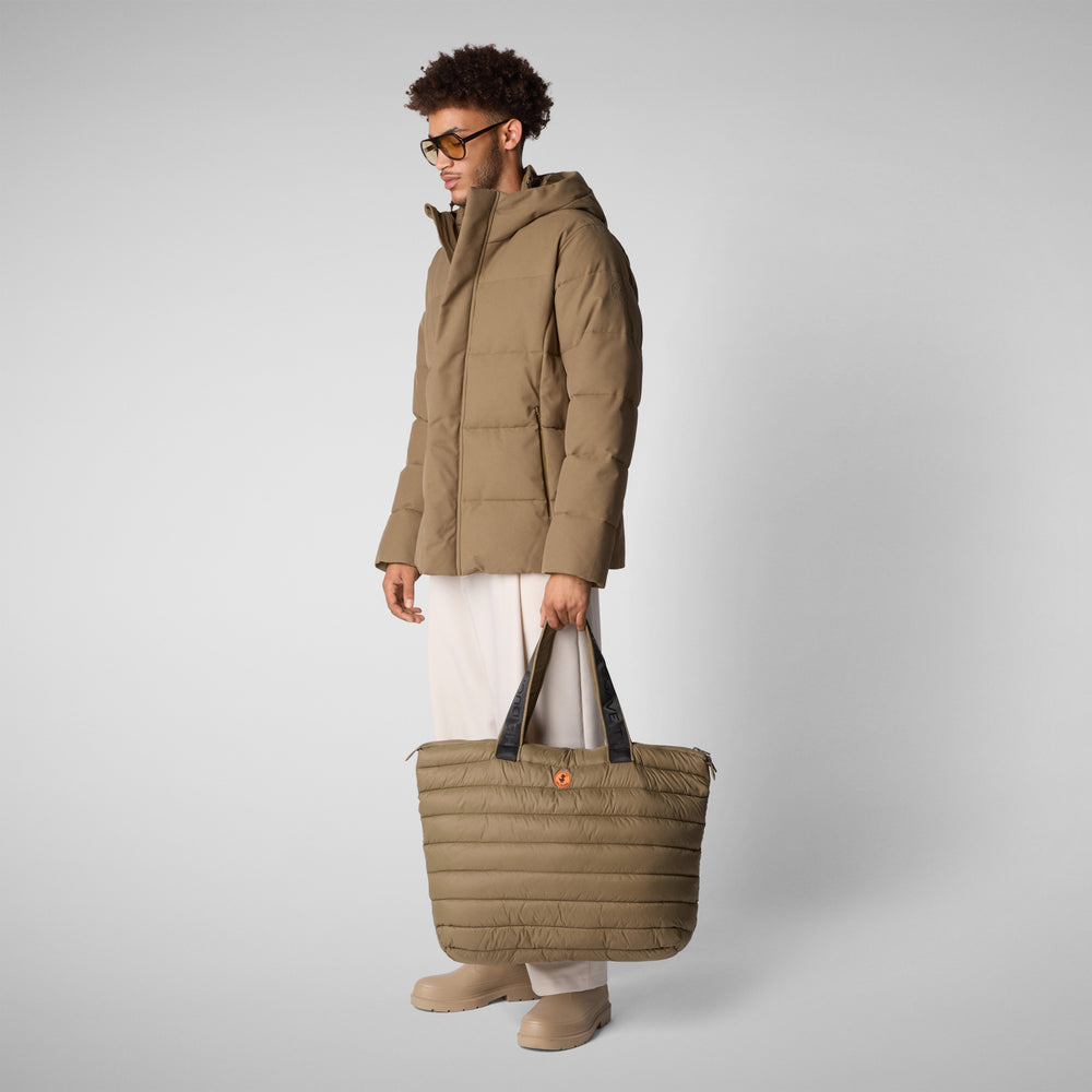 Save the duck PIUMINO ANIMAL FREE CON CAPPUCCIO UOMO FNIAN VERDE Negozio