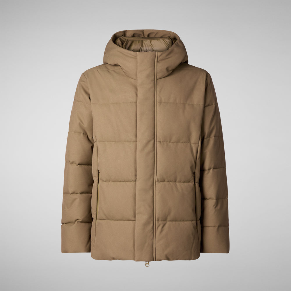 Save the duck PIUMINO ANIMAL FREE CON CAPPUCCIO UOMO FNIAN VERDE Negozio