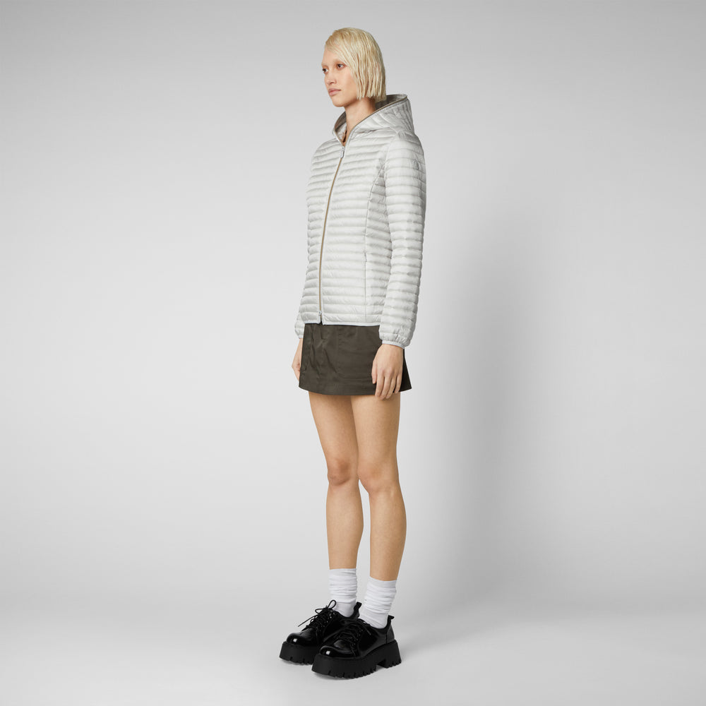 Save the duck Piumino animal-free donna Alexa Grigio nebbia Italy