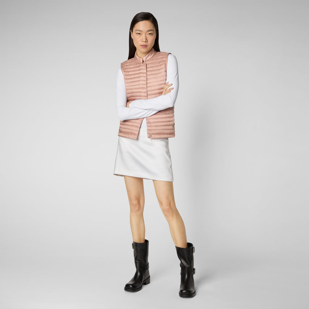 Save the duck Gilet trapuntato donna Aria rosa cipria Italia