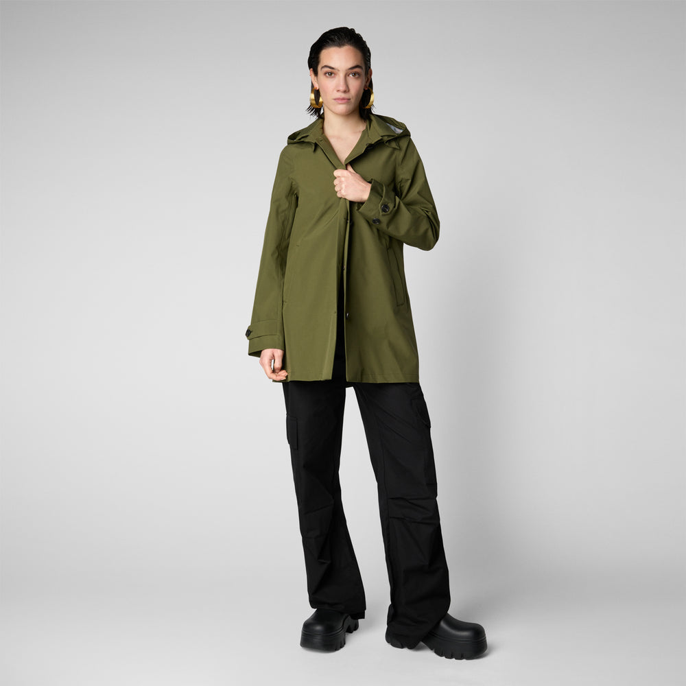 Save the duck Impermeabile donna April Verde oliva Vendita