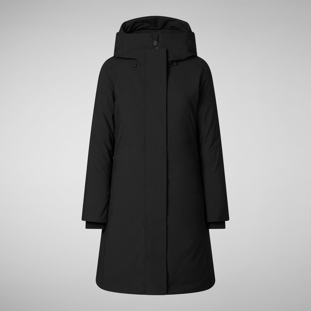 Save the duck PARKA DONNA CON CAPPUCCIO SIENNA NERO Outlet