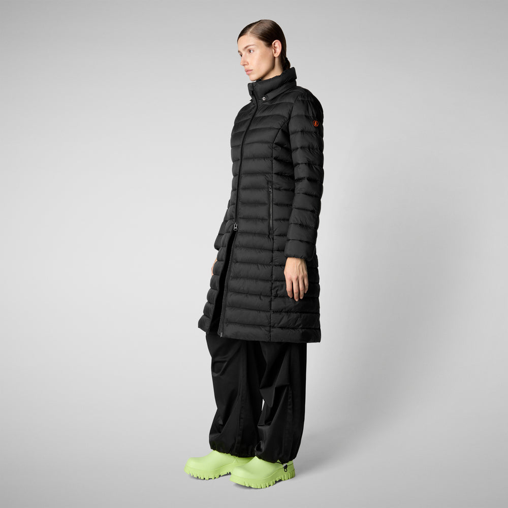Save the duck PIUMINO ANIMAL FREE CON CAPPUCCIO DONNA EILEEN NERO Offerte
