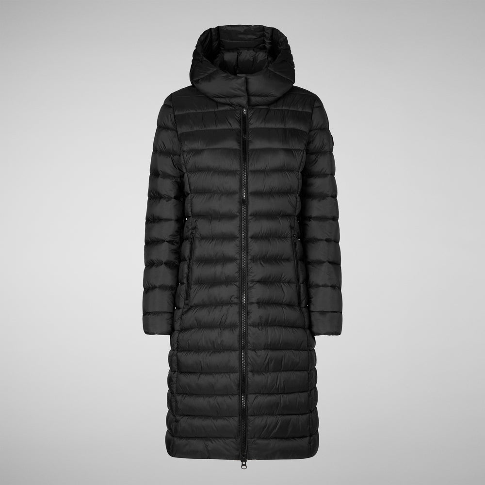 Save the duck PIUMINO ANIMAL FREE CON CAPPUCCIO DONNA EILEEN NERO Offerte