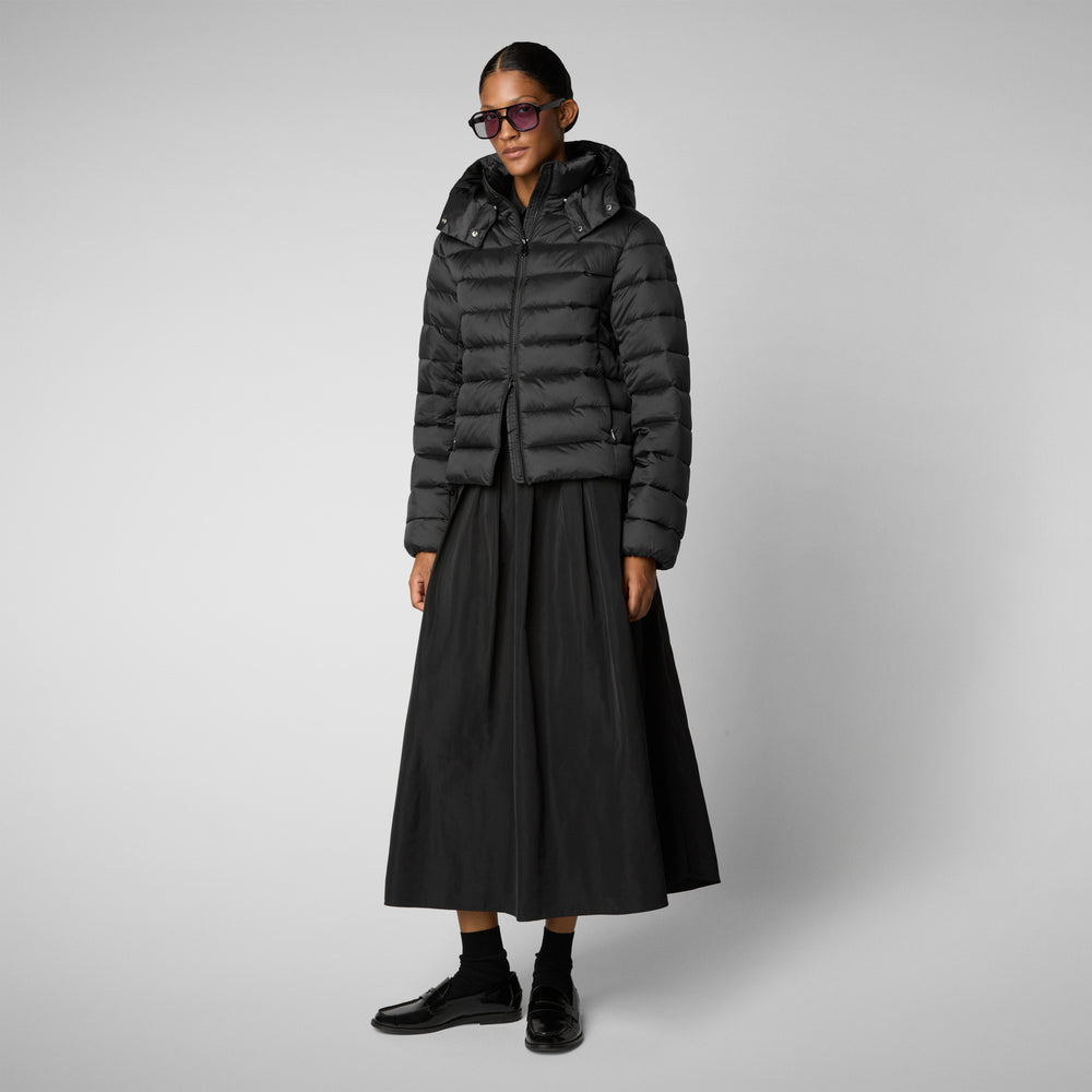 Save the duck PIUMINO ANIMAL FREE CON CAPPUCCIO DONNA ERI NERO Hotsell